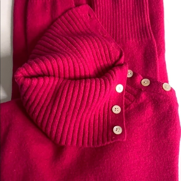 Gap Hot Pink Button turtleneck Sweater pullover medium women’s - Picture 3 of 7